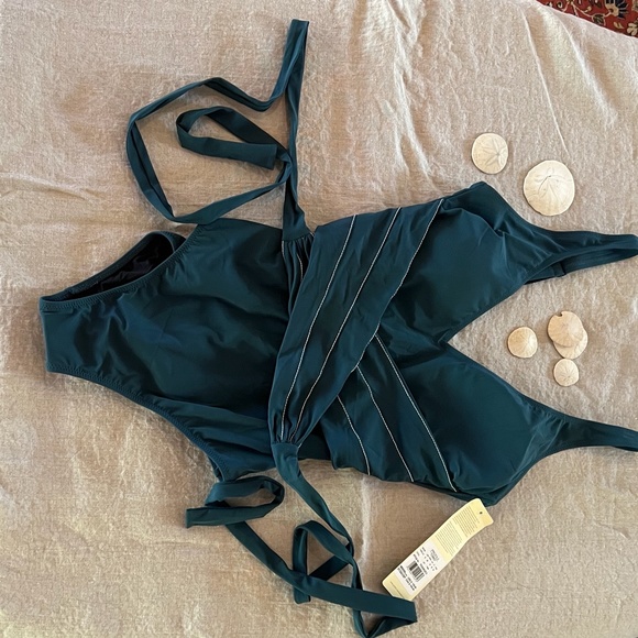 Profile by gottex NWT one piece swimsuit size 8 color teal - Picture 4 of 12